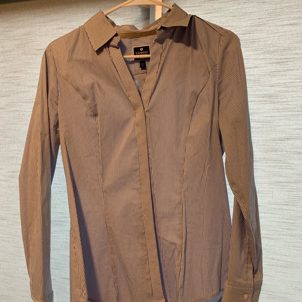 Express striped button down